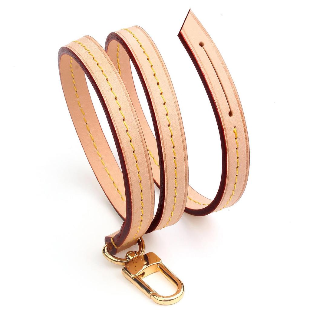 Jiesinlov Vachetta Pflanzlich Gegerbtes Leder Umhängetasche Handtasche Ersatz Schulterriemen Geeignet für SPEEDY 20 25 Breit Einzelne Länge (1cm Knopf,