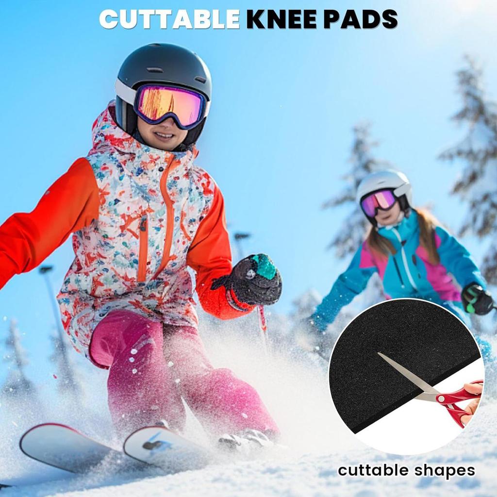 Snow Ski Shin Guards 4 Pieces Cuttable Leg Protective Pad Snowboard Shin Protective Pad For Snowboarding Snowboarders Ski