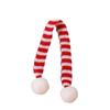 Écharpe Tricotée Chat de Noël, Boules de Fourrure Polyester, Jouets Décoratifs, Accessoires, Rayures, Écharpes pour Animaux