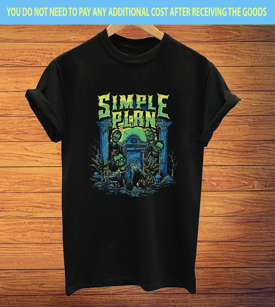 

Rare Life Is a Nightmare Simple Plan Band Shirt Black S-5XL AA542 Unisex T-Shirt XXL