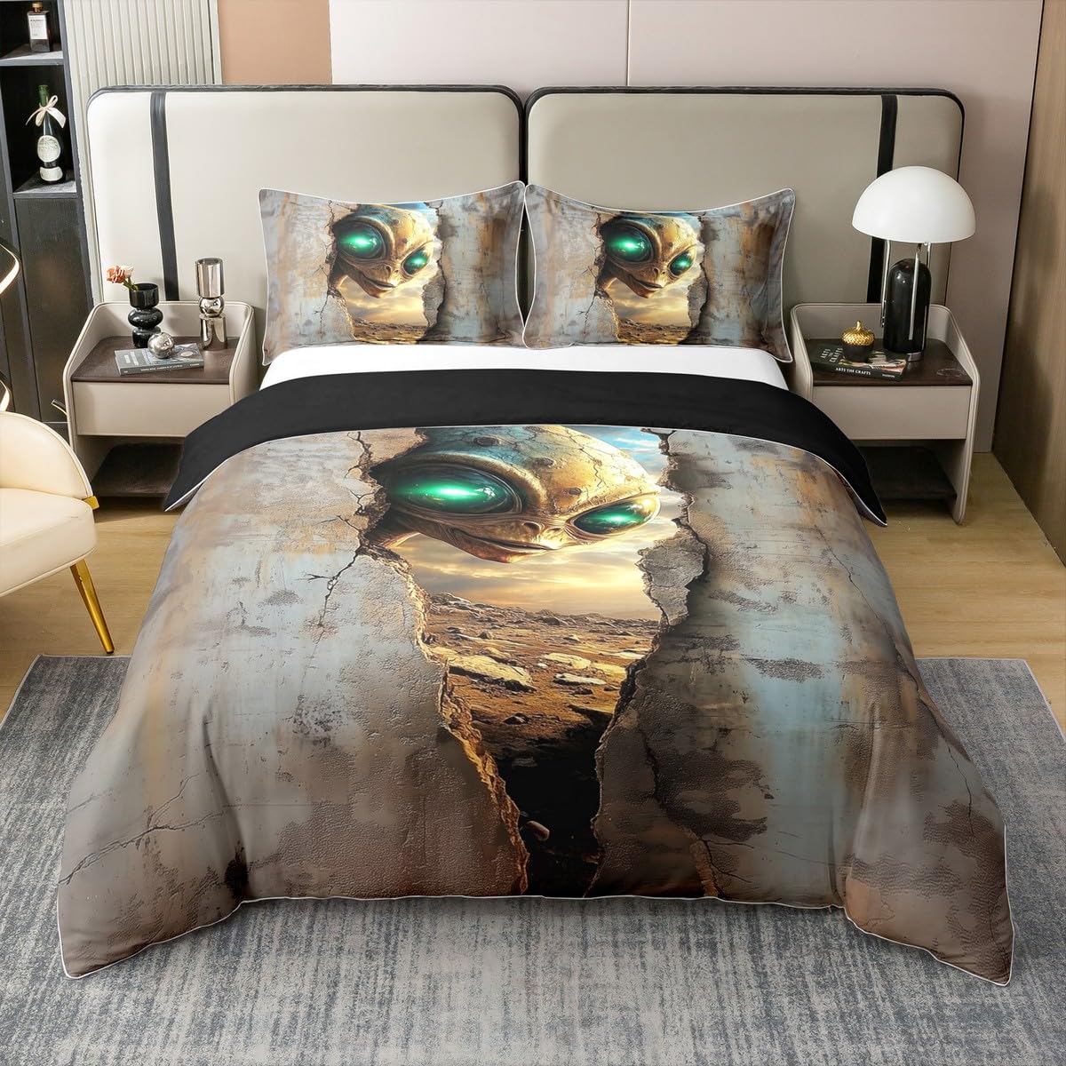 

Comforter Alien For Kids Teens Queen King Twin Size Lightweight Down S 2 S 1 Comforter No Quilt Comforter (quilt)-EU Single(135*200cm)3pcs