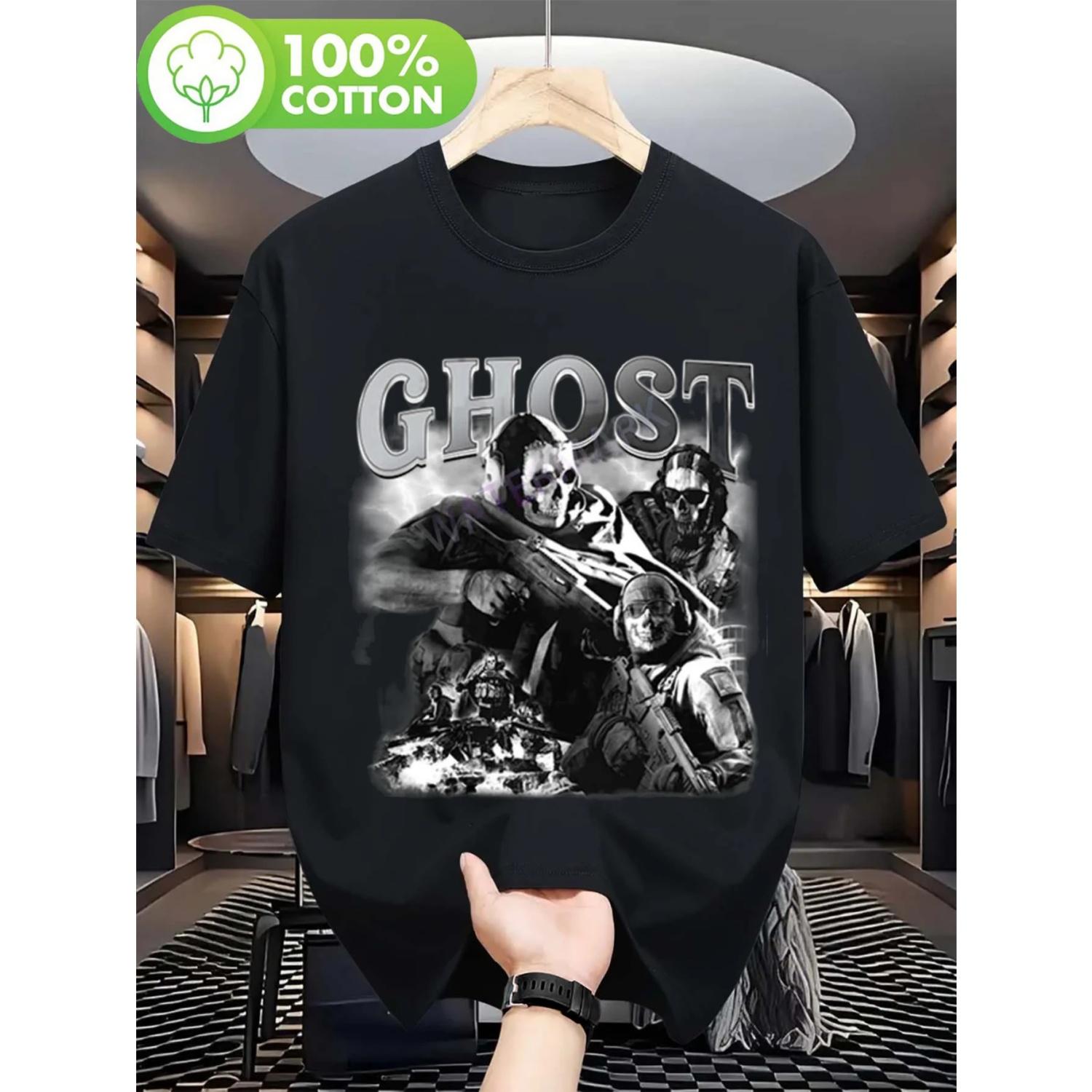 

Men s Retro (COD) 1 2 3 Pirated Game Tshirt -90s Y2K Gaming Style Retro Print, Suitable for Daily Wearing and Outdoor Activities S чёрный