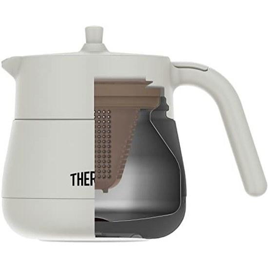 Thermos Vacuum Insulated Teapot Strainer 450ml Light Gray TTE-450 LGY