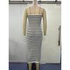 Summer Women's One-Shoulder Sexy Sheath Striped Knit Slim Hip Dresses