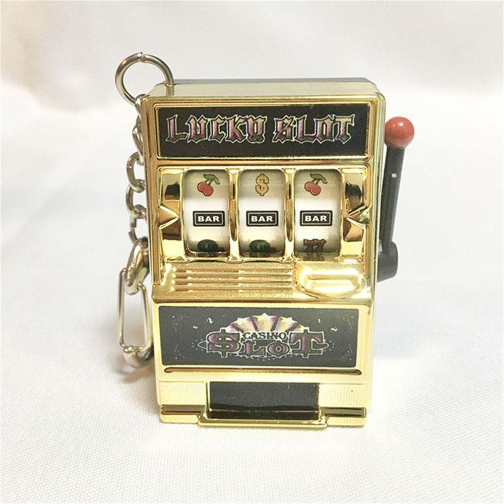 Gag Toys Antistress Toys Lucky Jackpot Keyrings Safe Machine Fruit Machine Slot Machine Key Chains