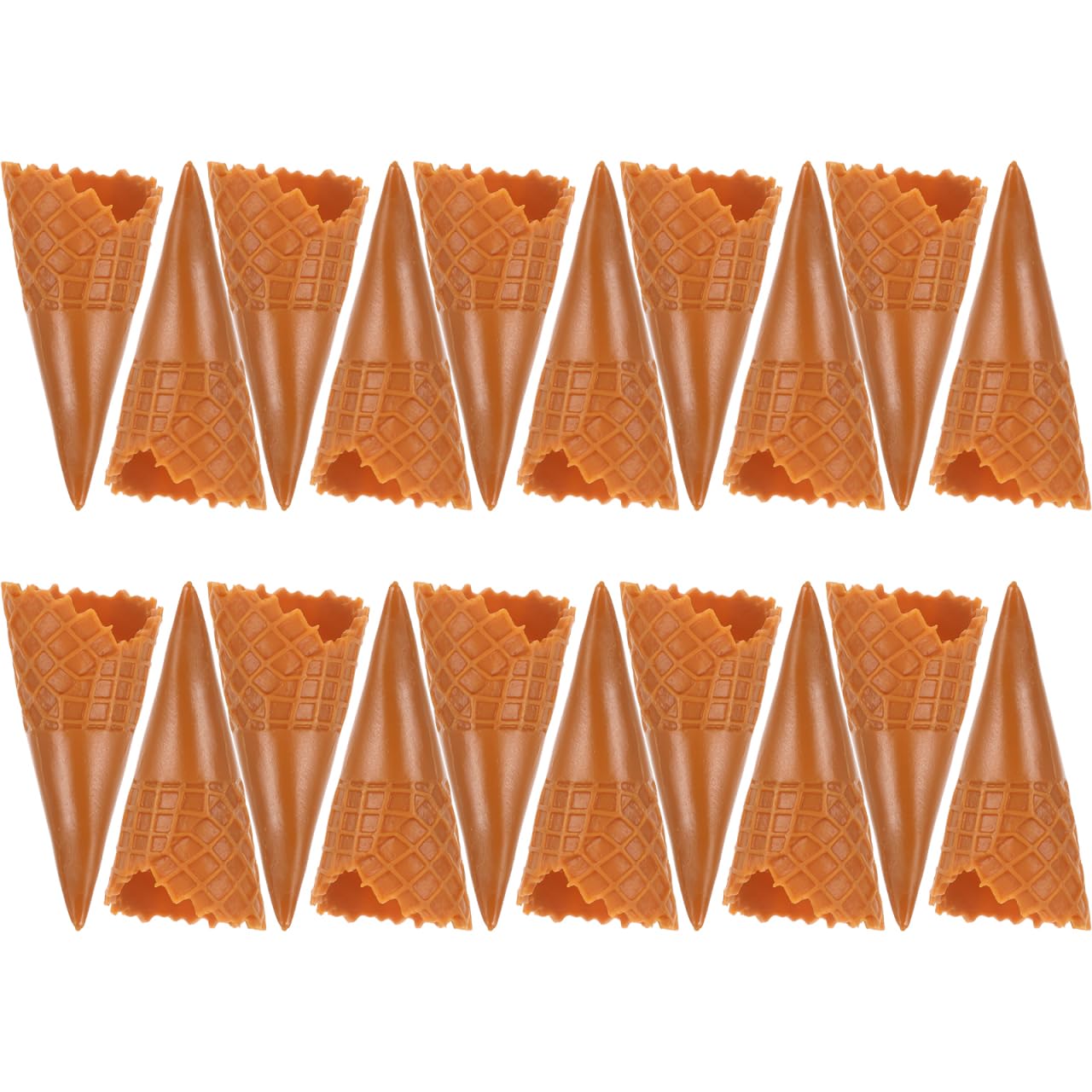 OATIPHO 18pcs Mini Ice Cream Cones, 2.4 Inch, Dollhouse Decoration, Artificial Ice Cream Cones, DIY Craft Supplies