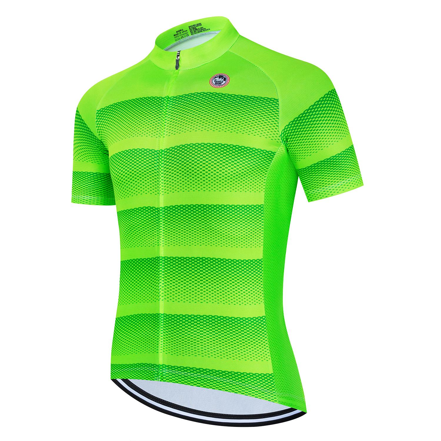 2023 Nowa męska koszulka rowerowa z krótkim rękawem Letnia koszulka do kolarstwa MTB Koszulka rowerowa Koszulka rowerowa na zewnątrz Szybkoschnąca Asian size-L green