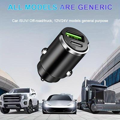 Mini 200W PD QC Pull Ring Fast Charging Car Charger USB C Car Phone Charger Adapter For iPhone 13 12 Xiaomi Samsung Huawei