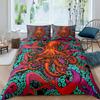 Octopus Duvet Cover Set Octopus Tentacles Bedding Set Nautical Ocean Blue Bed Linen Sea Marine Themed Comforter Cover Full Size