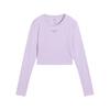 Hyrox Collaboration Cropped Casual Training Color Block Printed Long Sleeve Fitness Top Women Tops 529329-46