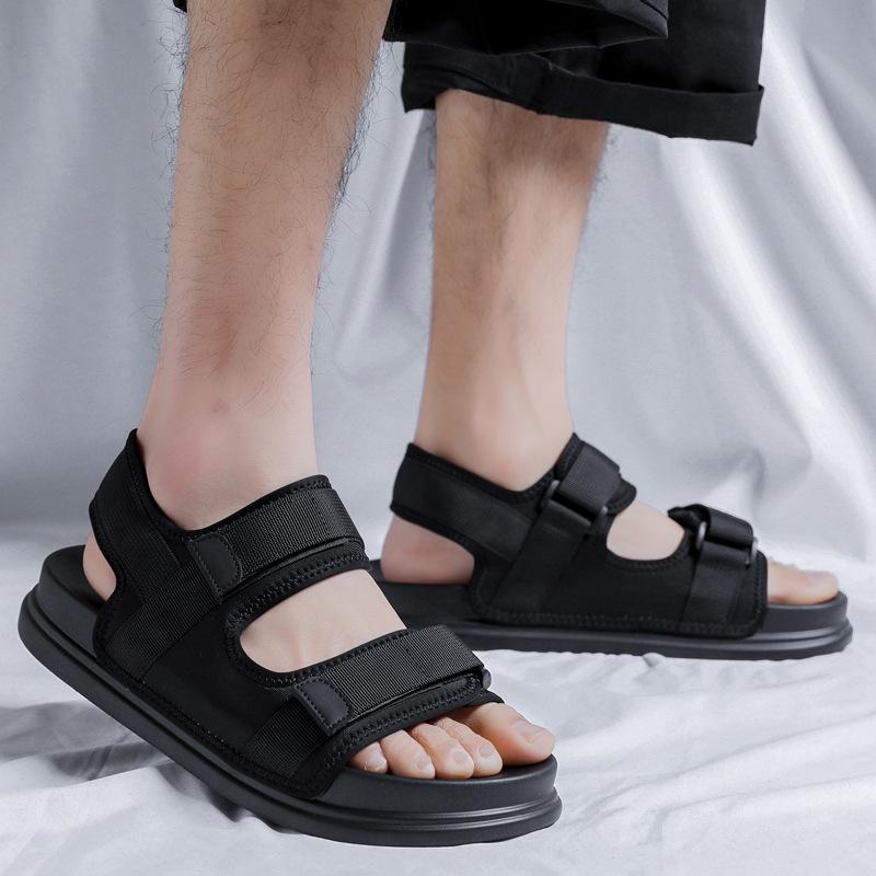 Men's Shoes 2025 Summer New Men's Beach Shoes Sandals Velcro Versatile Platform Casual Sports Wind 1502-R