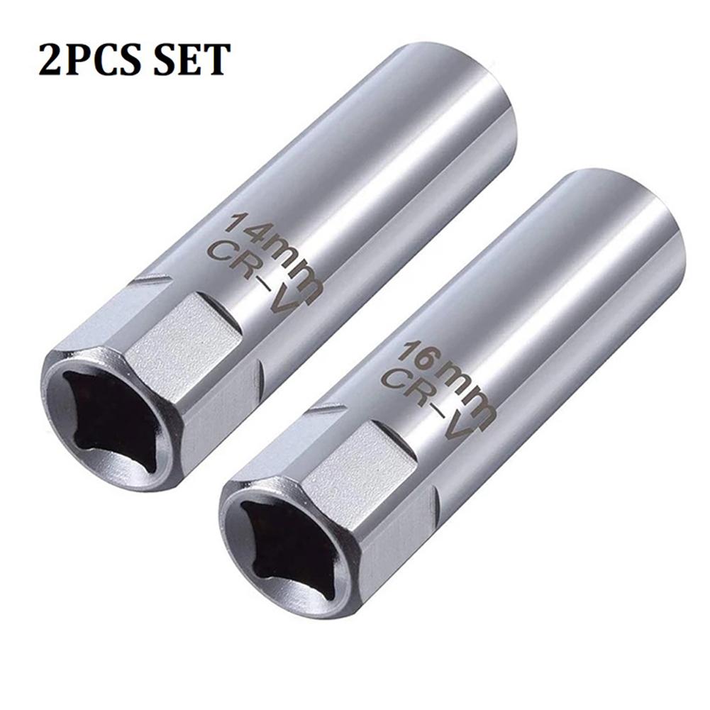Thin Wall 12 Point Socket Wrench Tool Designed for Vehicle Compatibility 3/8 Inch Drive Includes 2 Pieces for Easy Use