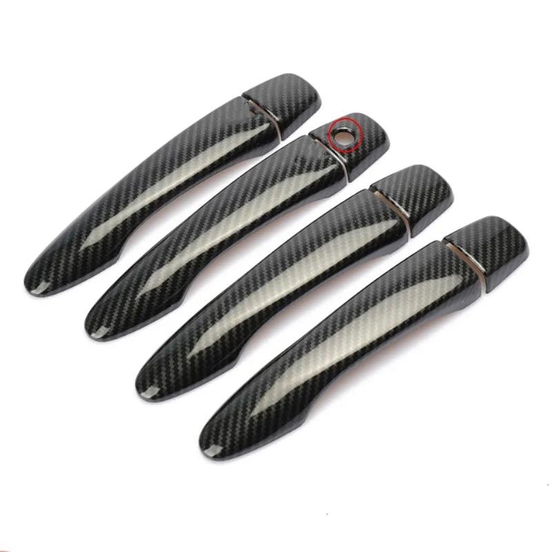 For Nissan Almera Versa MK4 N18    ABS Carbon Fiber Glossy Black Car Door Handle Cover Trims Car Styling Accessories