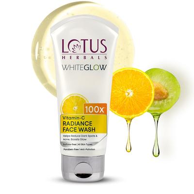 Lotus Herbals WhiteGlow Vitamin C Radiance Face Wash | For Dark Spots & Dull Skin | Anti- Pollution | 100g