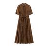 Retro style and waist cinching women's dress, slimming and high waisted, with a lightweight and versatile A-line skirt for ladies