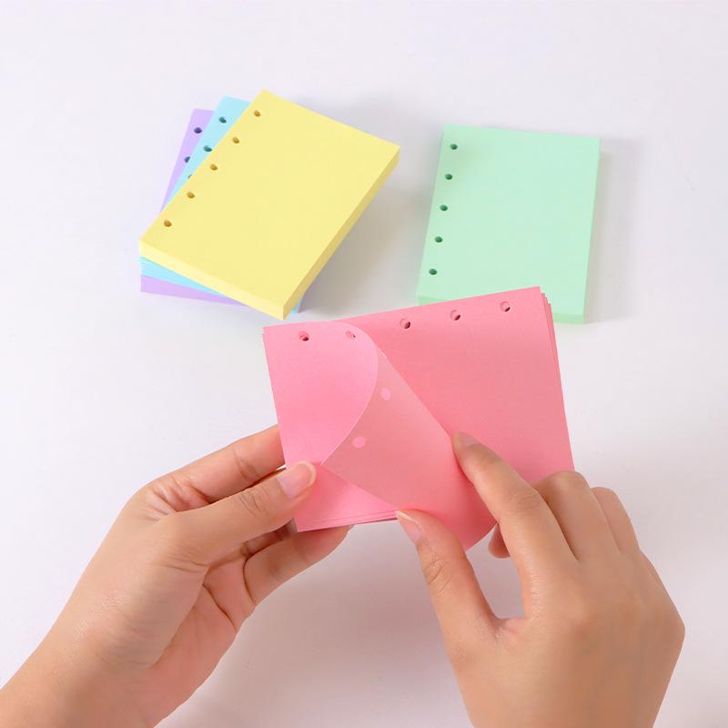 M5 Planner Five-Hole Blank Colored Refills, Macaron Tone Thick Loose-Leaf Inner Pages.