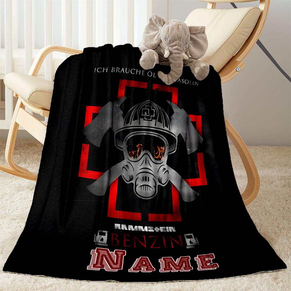 Gasoline Oil Symbolism Personalized Text Blanket Cozy Personalized Blanket Soft Warm Cozy Versatile for Couch Livingroom Seaside Office