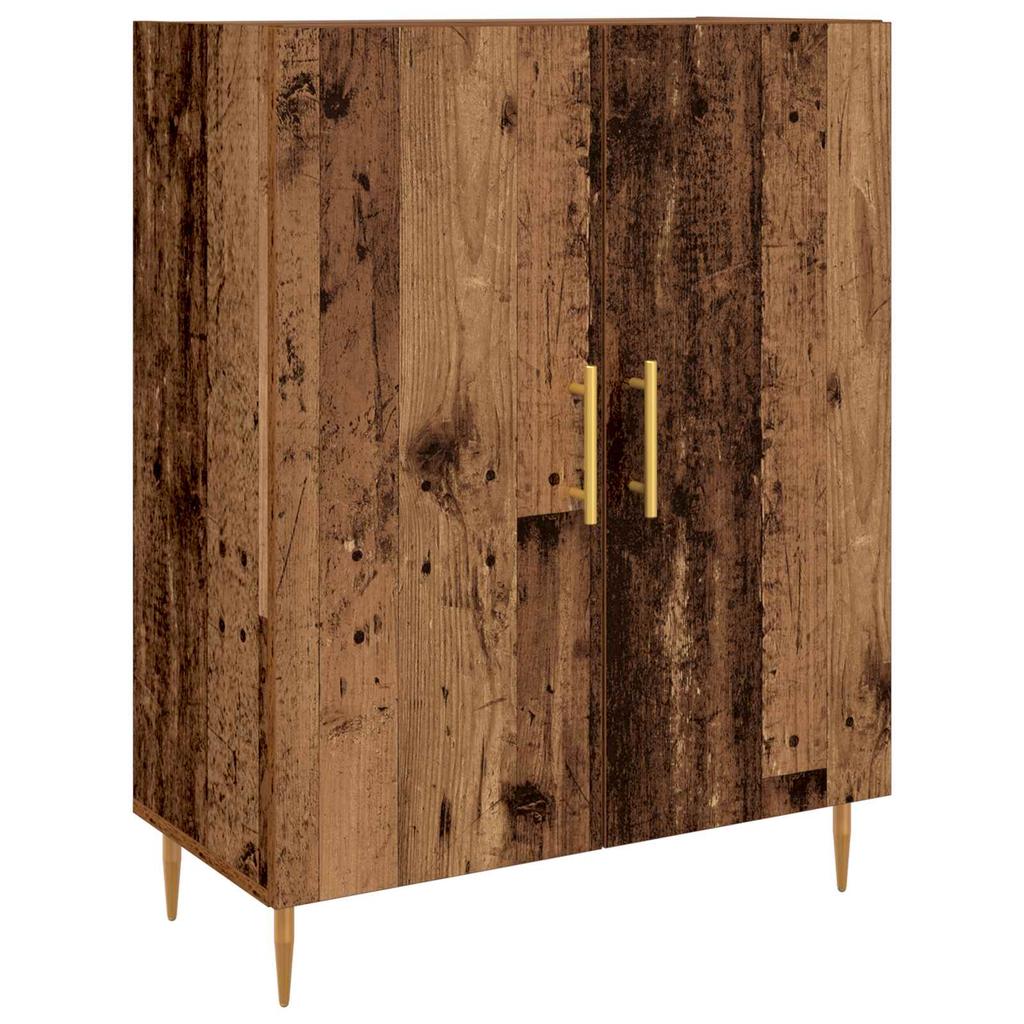Wall Mounted Highboard Reclaimed Wood Look 69.5 x 34 x 180 cm Engineered Wood