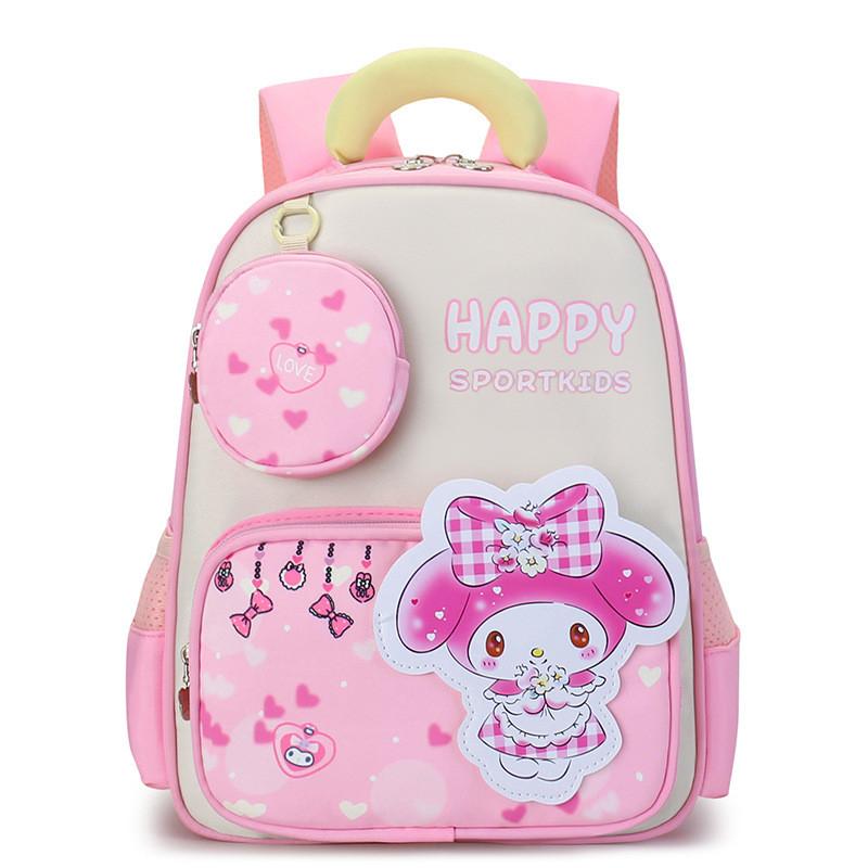Zaino Kuromi Melody Cinnamoroll Con Stampa Cartoon e Materiale in Nylon Traspirante Per l'Educazione e il Gioco