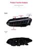 Compatible LED Lens Headlight Assembly with Sequential Turn Signal for 22 Eleventh-Gen Civic Models