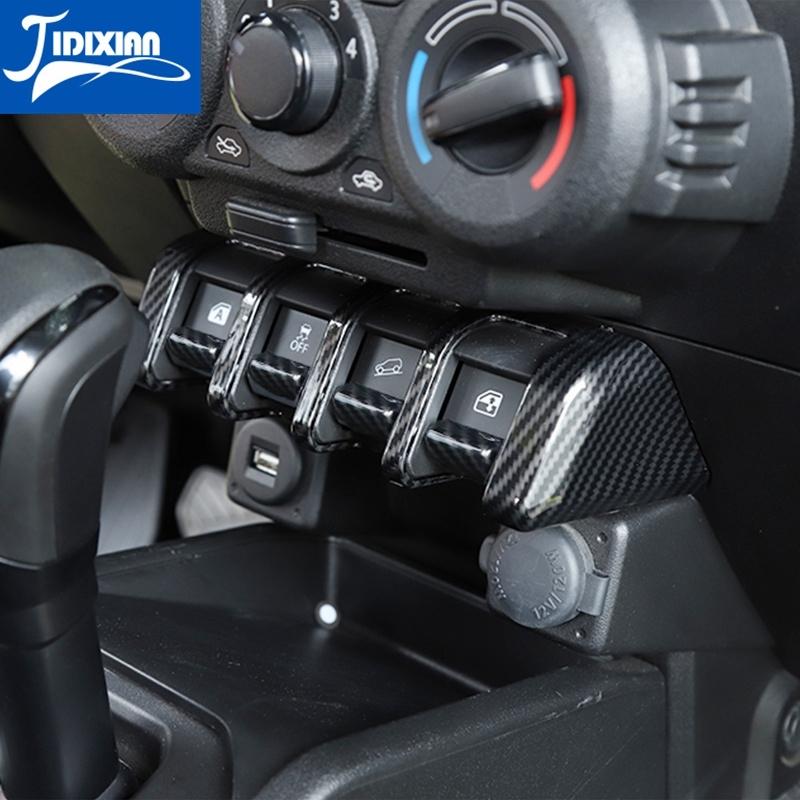 JIDIXIAN ABS, buton, comutator de ridicare a geamului auto, capac decorativ pentru panou pentru Suzuki Jimny 2022 2023 interior