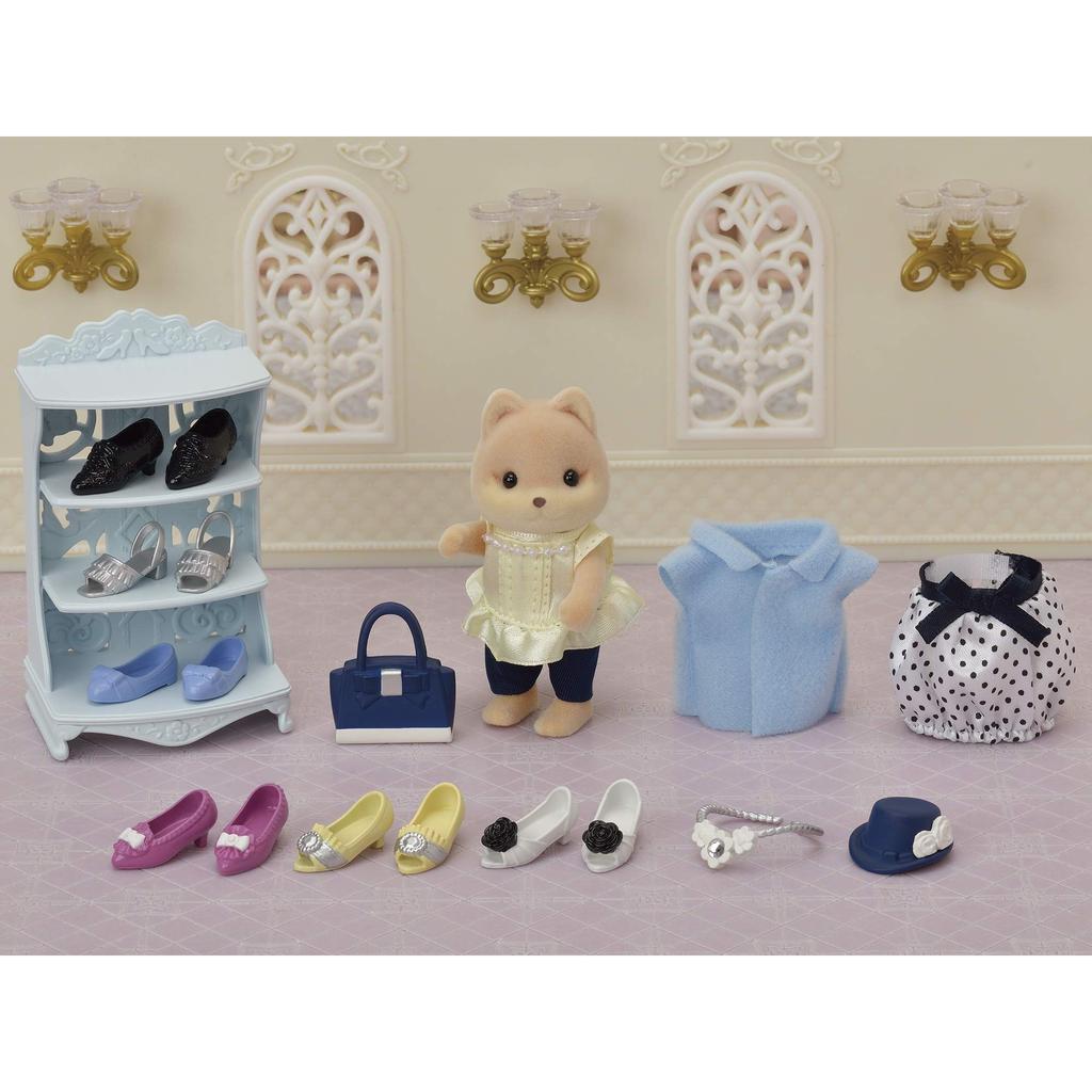 Sylvanian Families Town [Town Fashion Coordination Set -Stylish Shoes Collection-] TVS-13 ST Mark Certification For Ages 3 and Up Toy Dollhouse