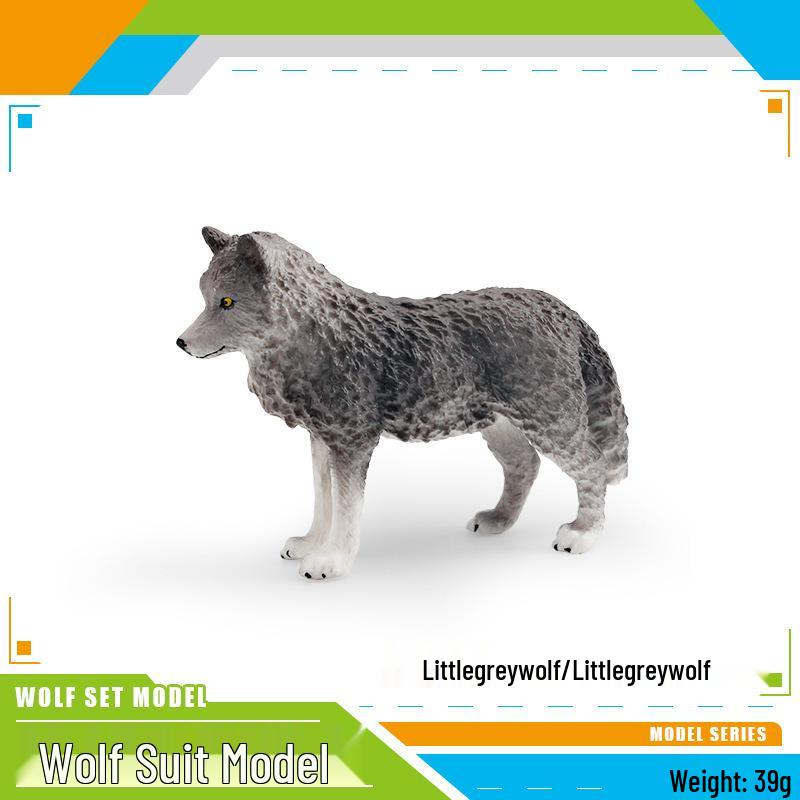 Cross-Border Wild Animal Wolf Model: Children s Educational Gray Wolf, Roaring and Walking Arctic Wolf Figurine