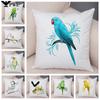 Cute Cartoon Parrot Pillowcase Decorated With Birds And Flowers Living Room Bedroom Sofa Car Cushion Pillowcase 45X45Cm