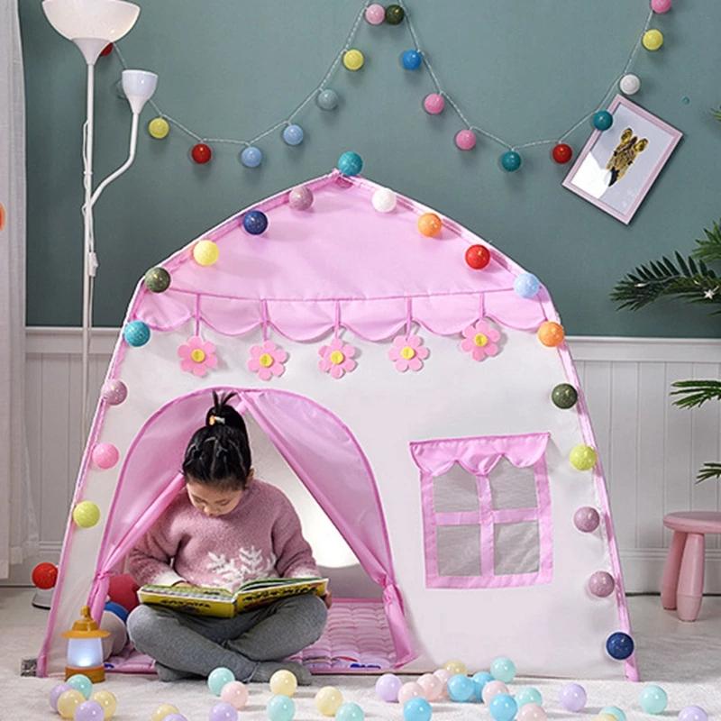 Tragbares Kinderspielzeughaus für Kinder im Innenbereich, Prinzessinnenzelt, für Mädchen, Jungen, Babyheim, faltbares Spielhaus
