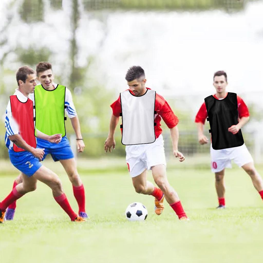 Scrimmage Training Vest Mercerized Cotton Team Training Practice Vest for Outdoor Sports Soccer Football Basketball Volleyball Fluorescent Green Kid