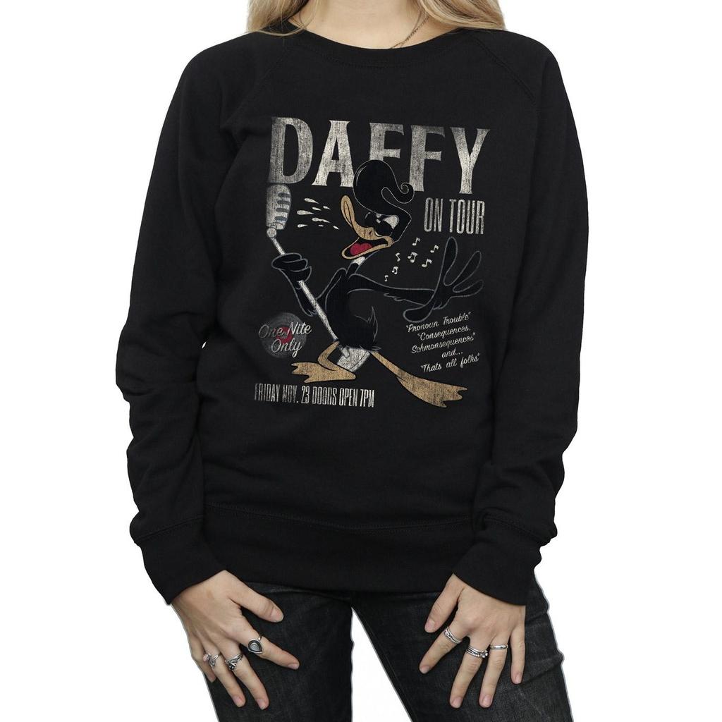Looney Tunes Womens/Ladies Daffy Duck Concert Sweatshirt