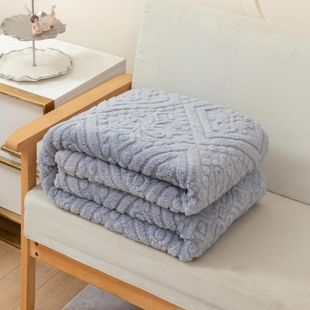 European Jacquard Taffeta Fleece Fitted Sheet Blanket