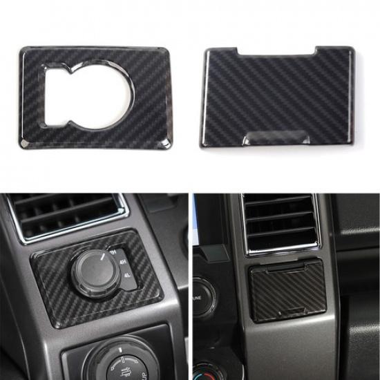 4WD Switch & Electrical Socket Cover Trim for F150 Four Wheel Drive Power Outlet