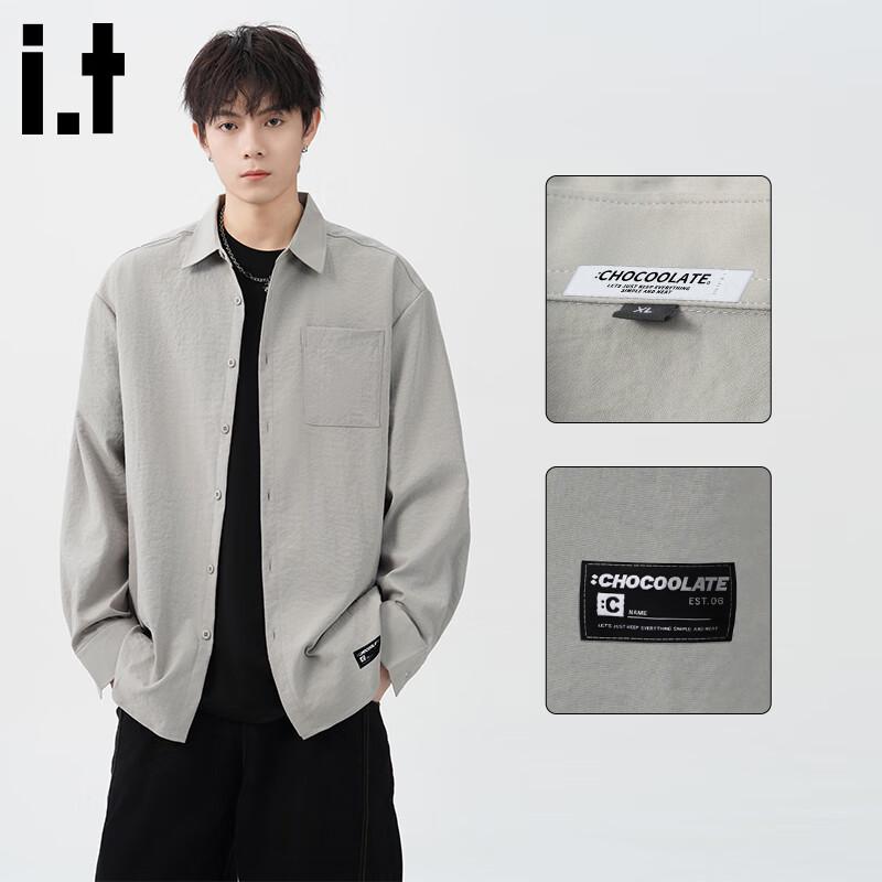 

:CHOCOOLATEit Men s Loose Fit Long Sleeve Casual Shirt M
