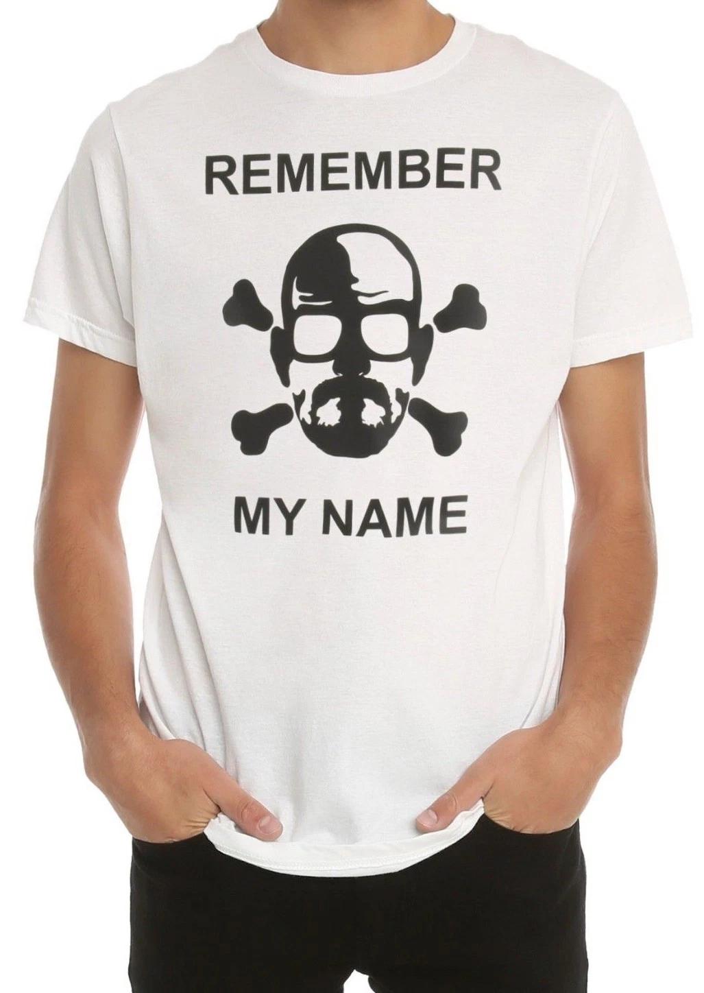 

Breaking Bad REMEMBER MY NAME HEISENBERG SKETCH 100% Cotton T-shirt Mens Tees Top NEW Licensed & Official L