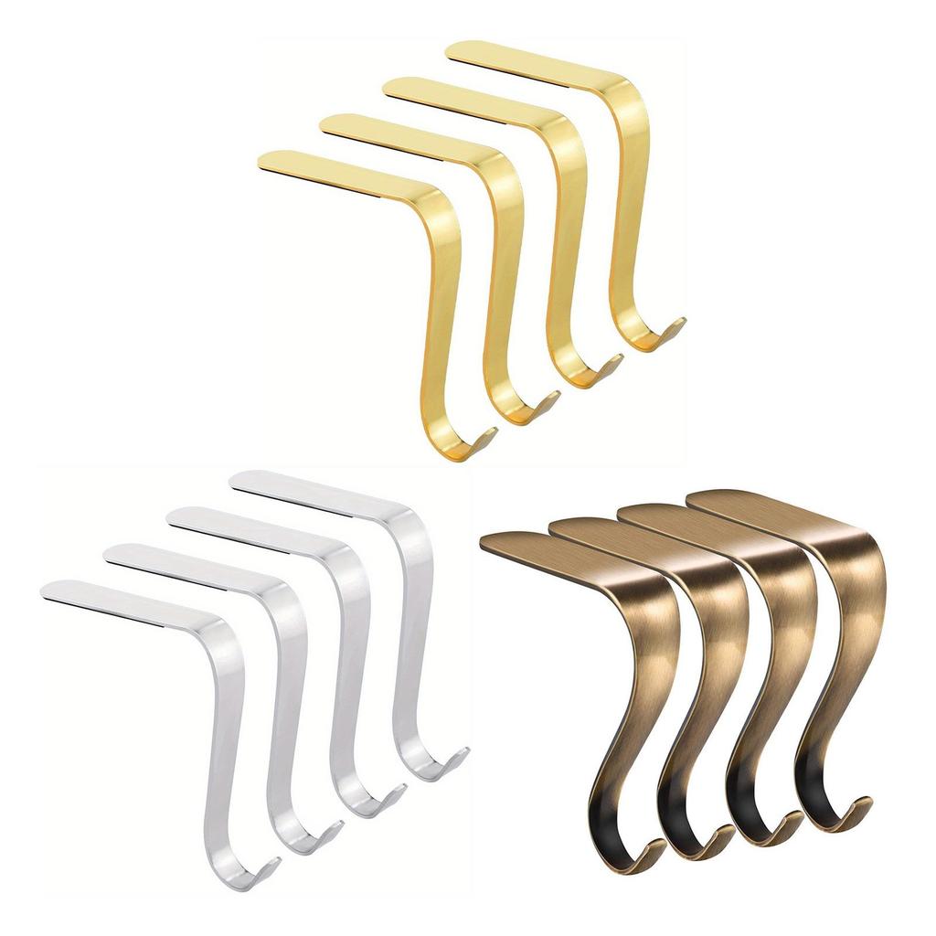 Iron Stocking Holders Fireplace Hangers Adjustable Metal Hooks Christmas Ornament Accessories for Holiday Tabletop