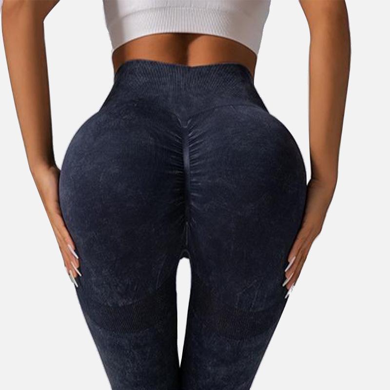 2024 Europäische & Amerikanische Nahtlose Yogahose Sexy Pfirsich-Lift Damen Leggings