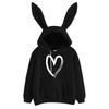 2026 Autumn and Winter New Women's Sweater Hooded Rabbit Sweater Love Loose Casual Women's Top