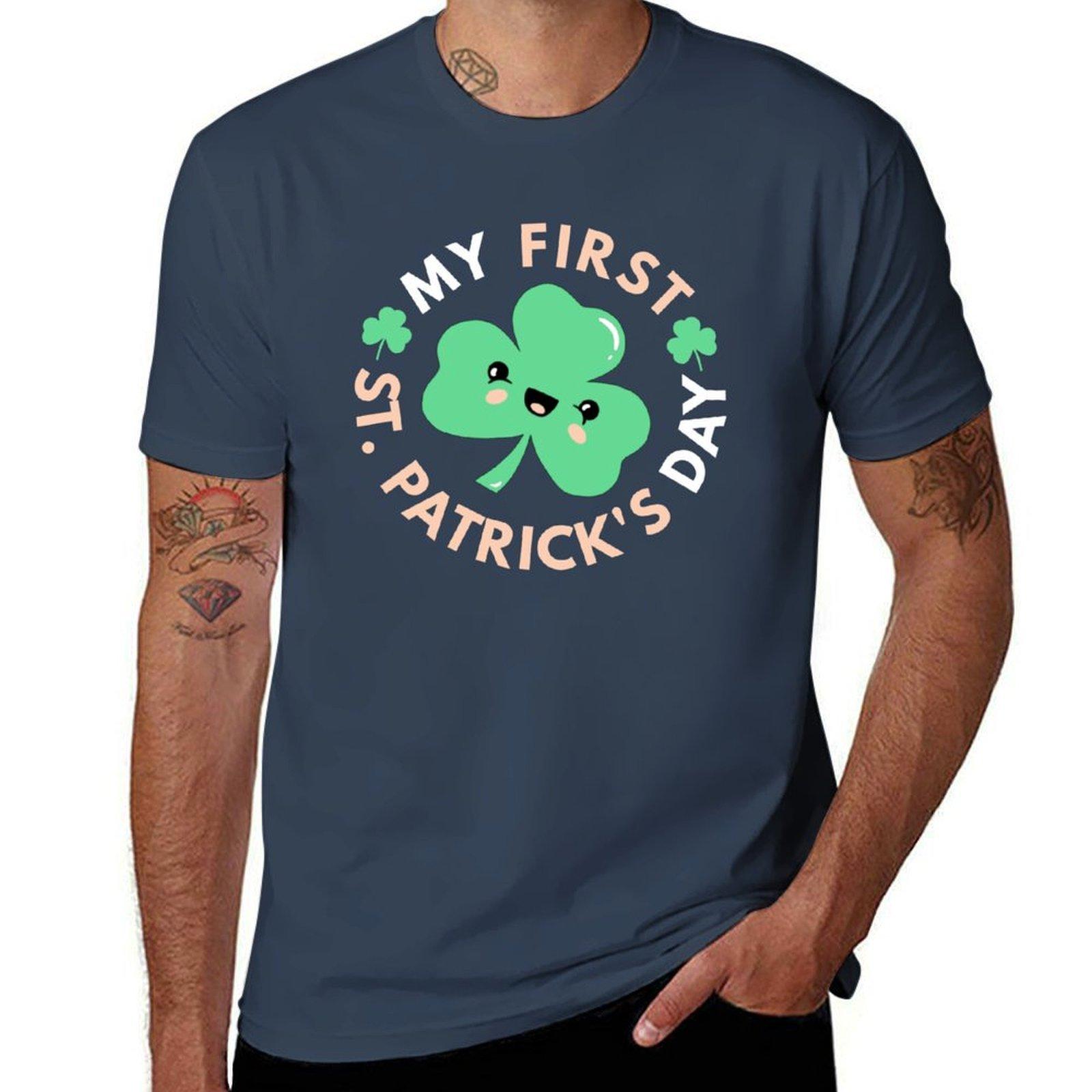 My first St Patricks Day cute kawaii Irish shamrock lucky clover for kids TShirt mens graphic t shirts TShirt S