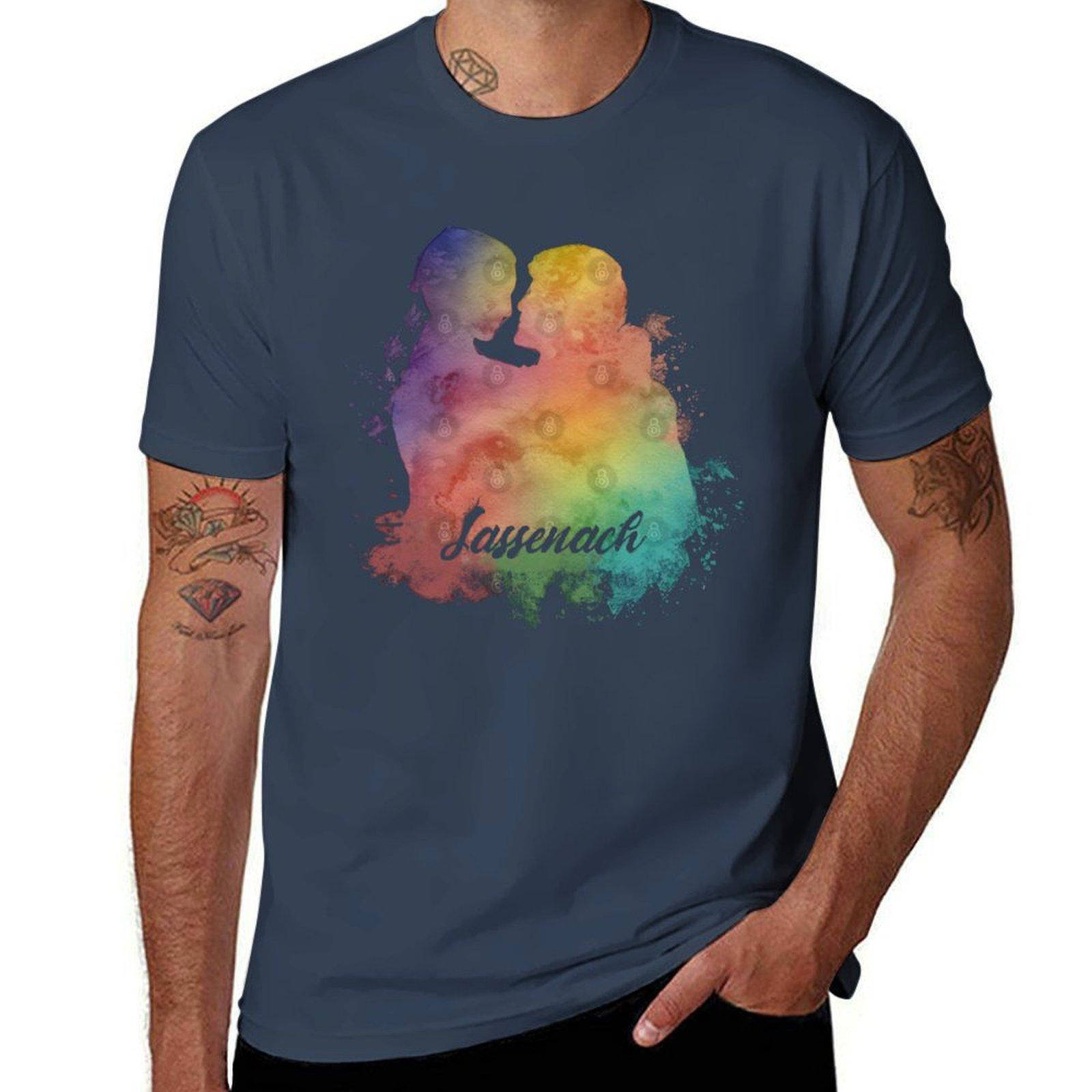 Day Gift Jamie And Claire Fansart Watercolor Animals Cool Gift TShirt Modern Style Print TShirt S