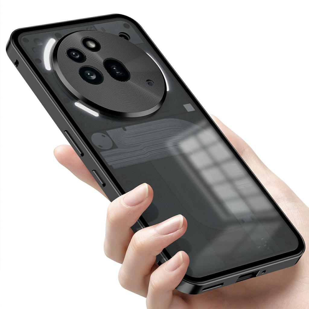 For Nothing Phone (3a) Pro Matte Case Aluminium Alloy+PC Phone Cover Pop-Up Snap Lock