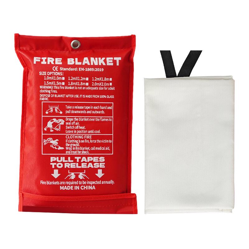 Certified Household Fire Emergency Fiberglass Fire Blanket - Free Shipping