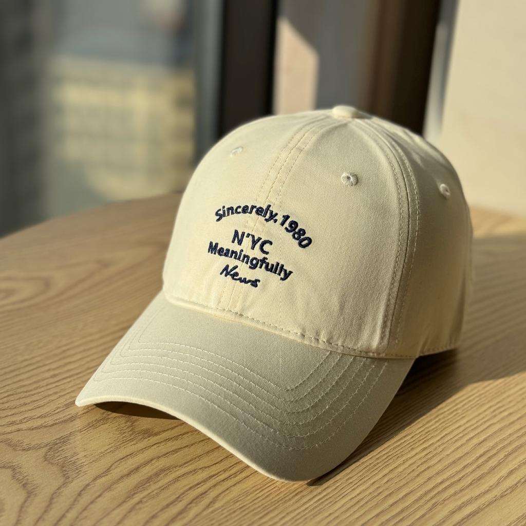 New Casual Versatile Letter Baseball Cap for Women, Soft Top, Comfortable Cotton, Stylish Sunshade, Face-slimming Duckbill Cap
