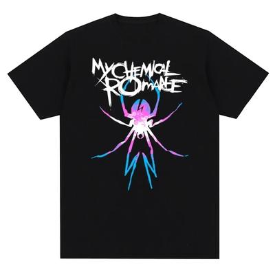 My Chemical Romance Mcr Band Férfi Női Pamut Póló Mintás Póló Lezser Rövid Ujjú Póló Utcai Viselet Trend Pólók#Színes(1)
