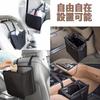 Zackaria Car Trash Car Interior Folding Hanging Storage Box with Umbrella Holder Can, (Black)