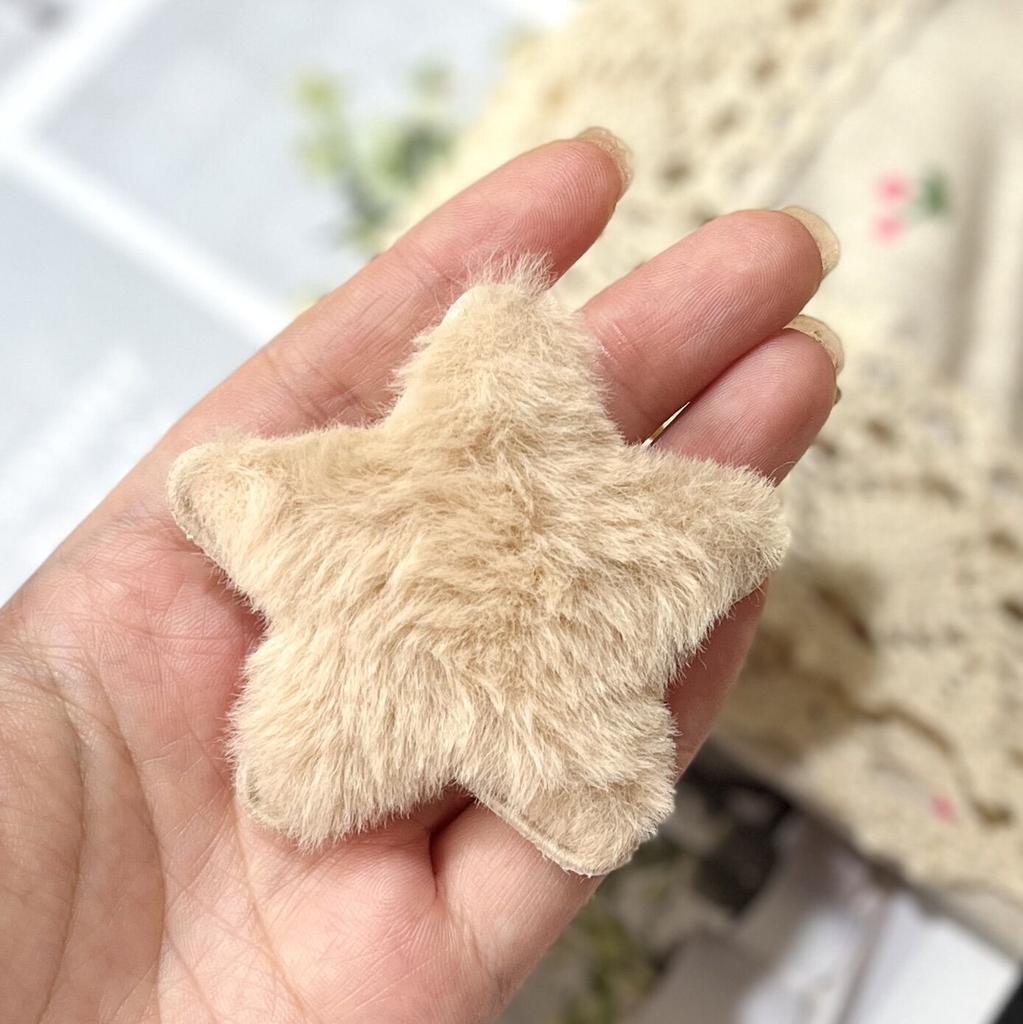 2pcs/set Cute Side Broken Hairpin Sweet Pentagram Headwear Cute Plush Star Hairpin Girls Kids Women Hair Accessories