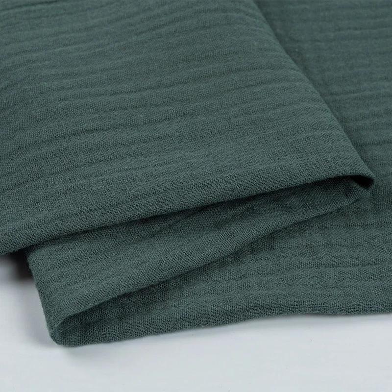 100x135cm Podwójna Warstwa Czysta Bawełna Gaza Cała Bawełna Krepa Tkanina Jednolity Kolor Odzież Domowa Sukienka Szalik Tkanina na Odzież Dziecięcą