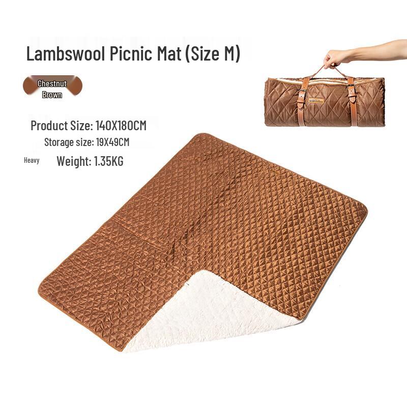 Mobigarden Lamb Fleece Outdoor Picnic Blanket