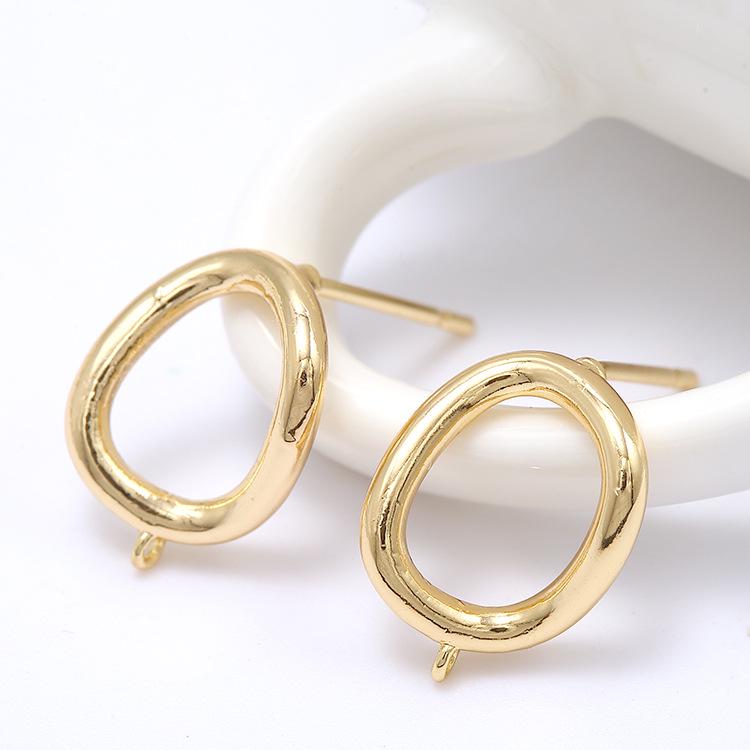 

Серьги-пусеты овальной формы Zhongxing - Популярные женские DIY аксессуары для ювелирных изделий H-3972