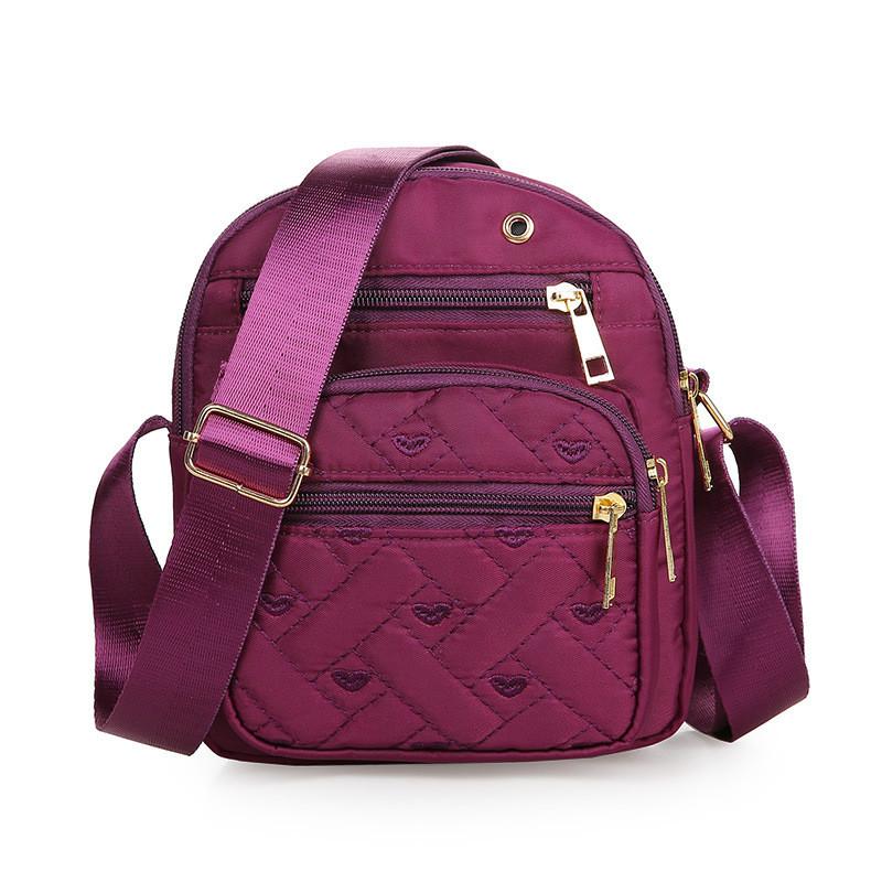 Oxford Fabric Small Shoulder Bag For Women With Zipper Closure For Daily Use